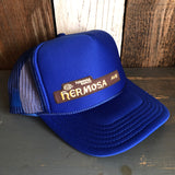 Hermosa Beach HERMOSA AVE High Crown Trucker Hat - Royal Blue (Curved Brim)