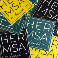 Hermosa Beach Sticker - HER MSA beach