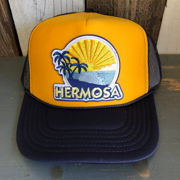 Hermosa Beach FIESTA Trucker Hat - Navy/Gold/Navy