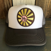 Hermosa Beach SUNBEAMS Trucker Hat - Charcoal Grey/White/Charcoal Grey