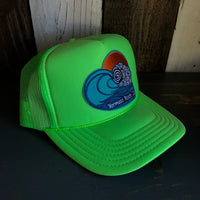 Hermosa Beach TUBULAR Trucker Hat - Neon Green