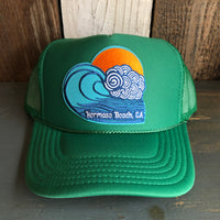 Hermosa Beach TUBULAR High Crown Trucker Hat - Kelly Green