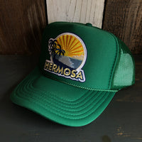 Hermosa Beach FIESTA High Crown Trucker Hat - Kelly Green