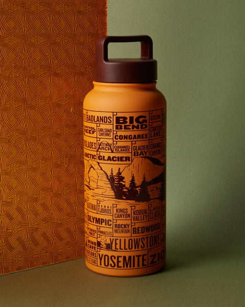 National Parks of The USA Checklist Insulated Water Bottle