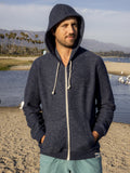 Whale Patch Zip Up - Faded Navy Indigo