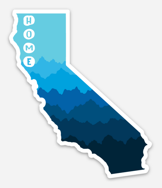 Blue California "HOME" - Sticker