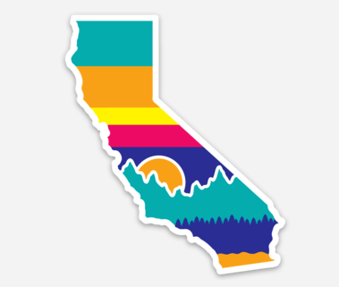Scenic Neon California - Sticker