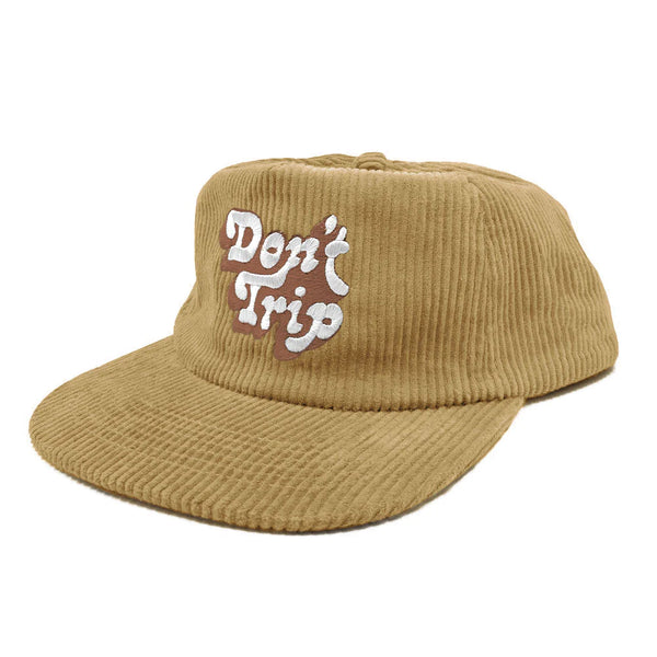 DON'T TRIP FAT CORDUROY SNAPBACK HAT - Vintage Gold