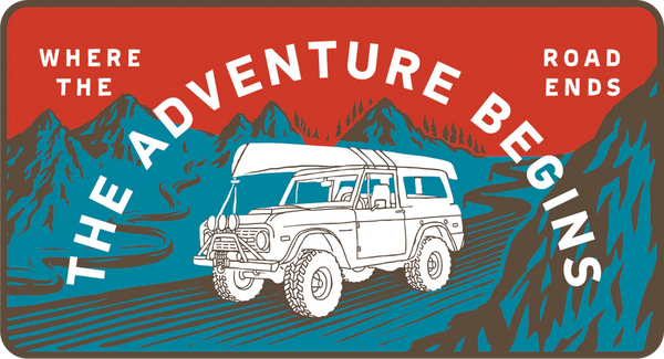 Where The Road Ends, The Adventure Begins ➾ Sticker