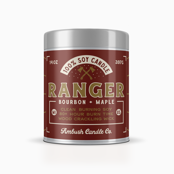 Ranger | Bourbon + Maple 14oz Soy Candle