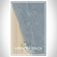 Hermosa Beach Afternoon Map Print - 12x18 Poster