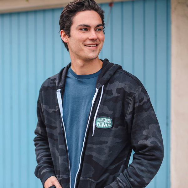 Raised by Waves Hoodie - Midnight Camo