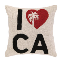 I HEART CA W/PALM TREE HOOK PILLOW