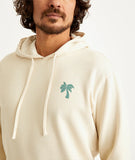 Garment Dye Pullover Hoodie in Antique White
