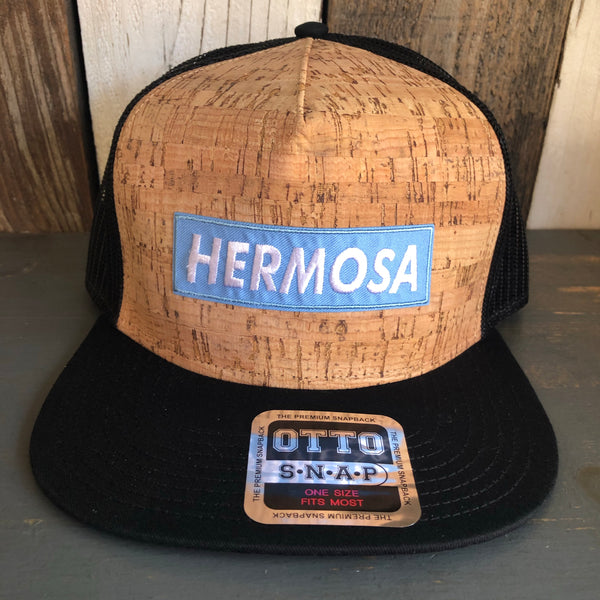 Hermosa Beach SUPREME HERMOSA Premium Cork Trucker Hat - (Black/Cork)