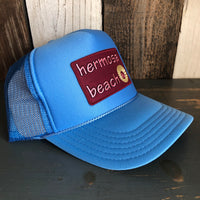 Hermosa Beach WELCOME SIGN Trucker Hat - Col. Blue