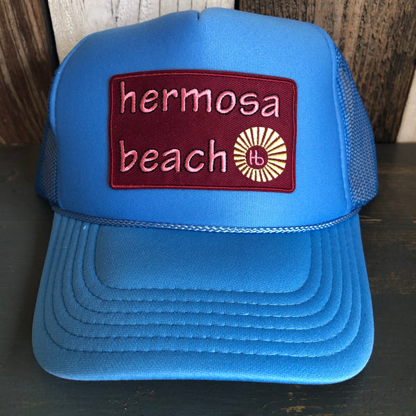 Hermosa Beach WELCOME SIGN Trucker Hat - Col. Blue