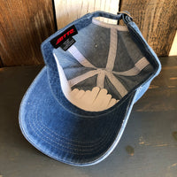 Hermosa Beach CLASSIC MINI LOGO 6 Panel Low Profile Style Dad Hat - Navy Denim