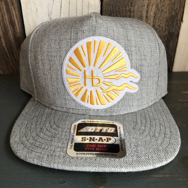 Hermosa Beach CLASSIC LOGO 5-Panel Mid Profile Snapback Hat - Grey