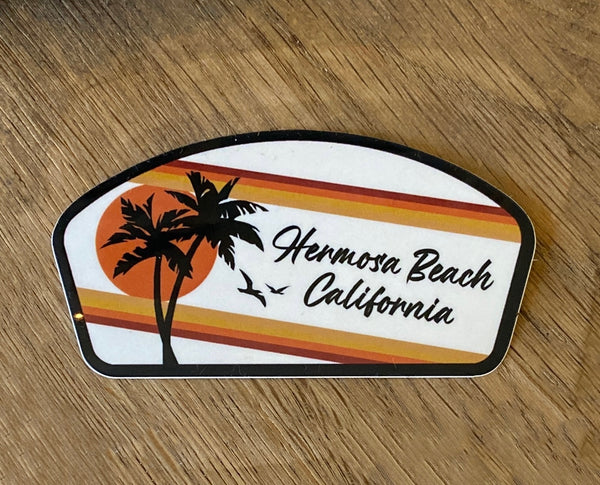 Hermosa Beach, California :: RETRO SUNSET Sticker
