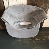 Hermosa Beach SURFING GRIZZLY BEAR 5-Panel Mid Profile Snapback Hat - Grey