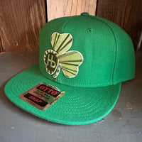 Hermosa Beach GET LUCKY IN HERMOSA :: 6-Panel Mid Profile Snapback Hat - Kelly Green