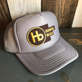 Hermosa Beach THE NEW SYTLE High Crown Trucker Hat - Grey (Curved Brim)