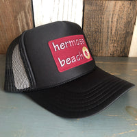 Hermosa Beach WELCOME SIGN Trucker Hat - Black