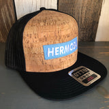 Hermosa Beach SUPREME HERMOSA Premium Cork Trucker Hat - (Black/Cork)