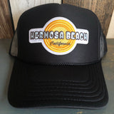 Hermosa Beach HIGH HEAT High Crown Trucker Hat - Black