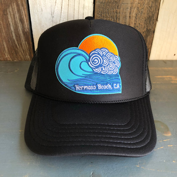 Hermosa Beach TUBULAR Trucker Hat - Black