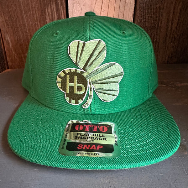 Hermosa Beach GET LUCKY IN HERMOSA :: 6-Panel Mid Profile Snapback Hat - Kelly Green