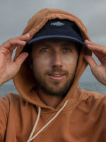 Salmon Corduroy Polo Hat - Navy