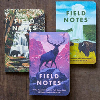 National Parks Memo Books - Series C (3-pack) - Rocky Mountains/Great Smokey Mountains/Yellowstone