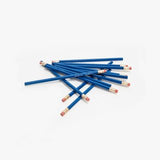 12 Classic Hex Pencils - No. 2 graphite core/Blue Shell