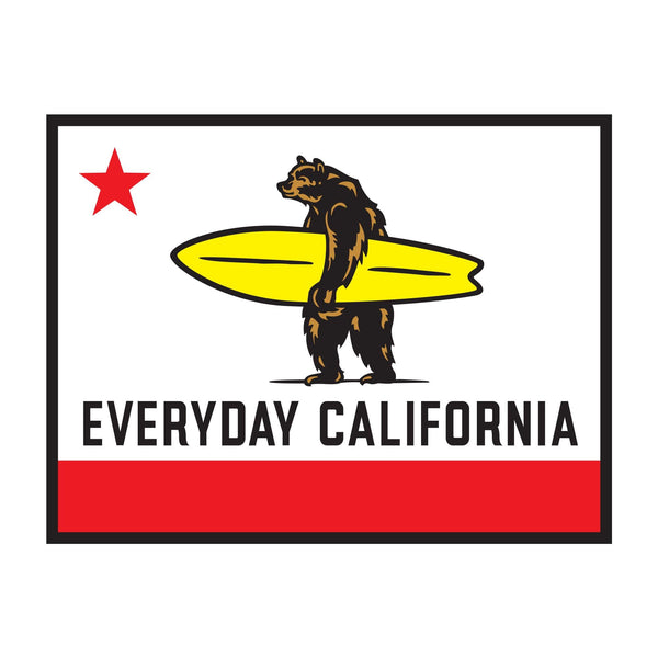 Everyday California Simply Brutus Flag Sticker